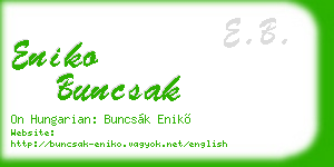eniko buncsak business card